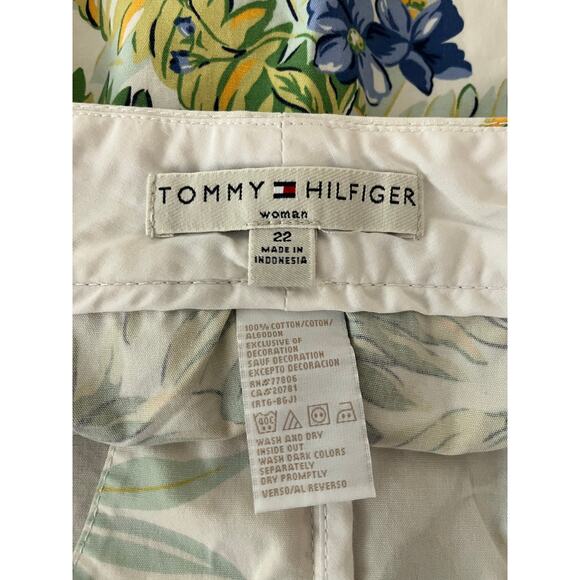Tommy Hilfiger Womens Green Floral Straight Career Skirt with Pockets Size 22 - Picture 5 of 5